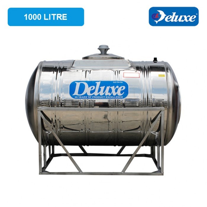 1000 Liter Deluxe Stainless Steel Water Tank Horizontal with Stand 有脚卧室
